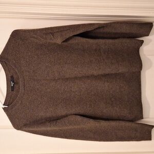 Quince Cashmere Crewneck Heather Brown M